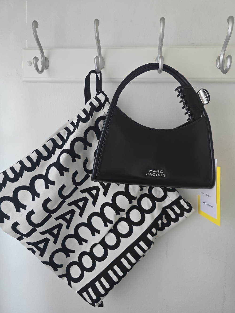 Marc Jacobs Black Leather Crescent Shoulder Bag